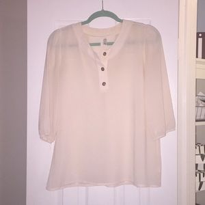 Cream sheer blouse